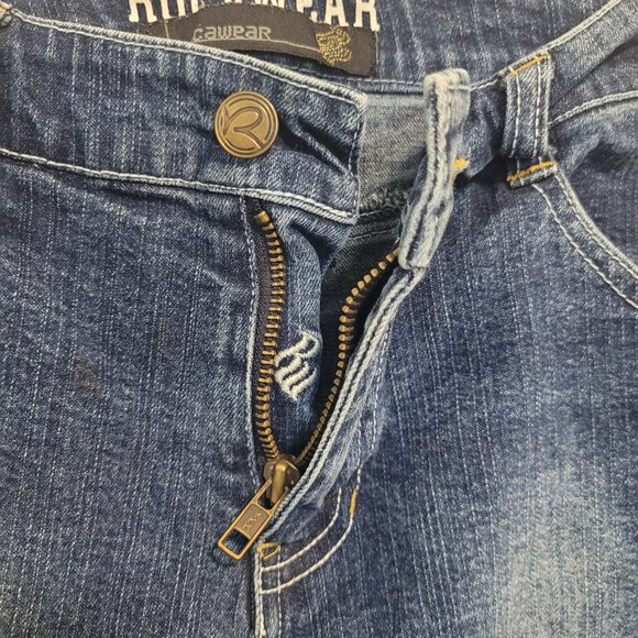 Rocawear Medium Blue Wash Mid Rise Flare Jeans Size 14 - Picture 3 of 10